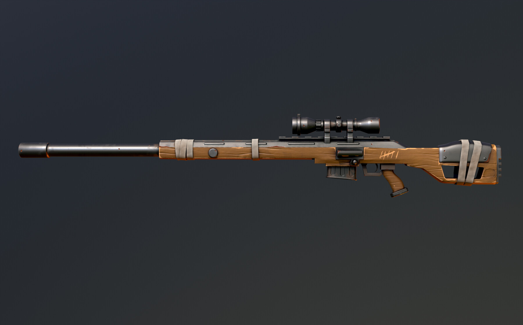 ArtStation - Warfare Magnum British Stylized Sniper | Game Assets