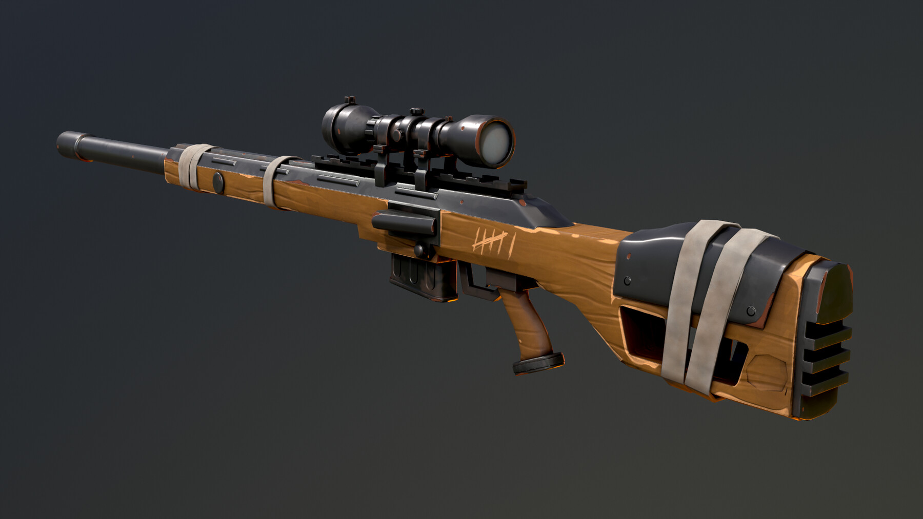 ArtStation - Warfare Magnum British Stylized Sniper | Game Assets