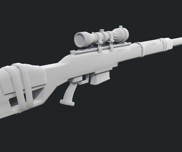 ArtStation - Warfare Magnum British Stylized Sniper | Game Assets