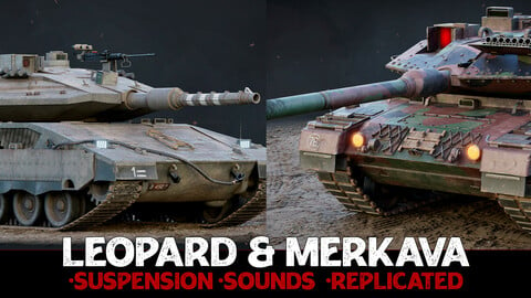 Leopard 2A7 & Merkava Mk. 4 - Advanced Tank Blueprint - Combo Pack [UE4]
