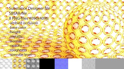 Gold and diamonds. 4K textures