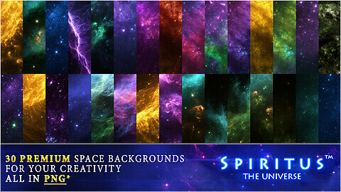 30 PREMIUM SPACE BACKGROUNDS - PACK 130