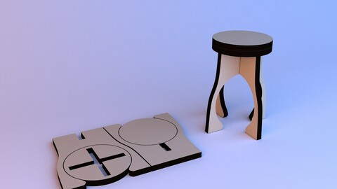 3d puzzle chair wood