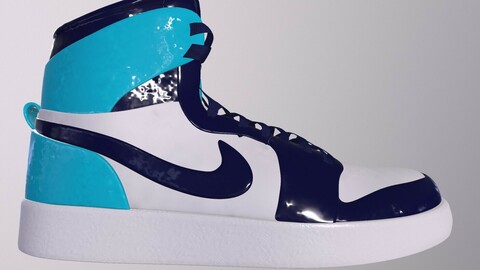 NIKE AIR JORDAN 1 SHOES low-poly