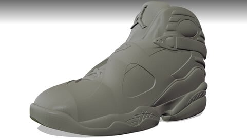 NIKE AIR JORDAN 8 SHOES low-poly