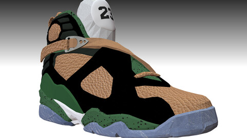 NIKE AIR JORDAN CUSTOM SHOES low-poly