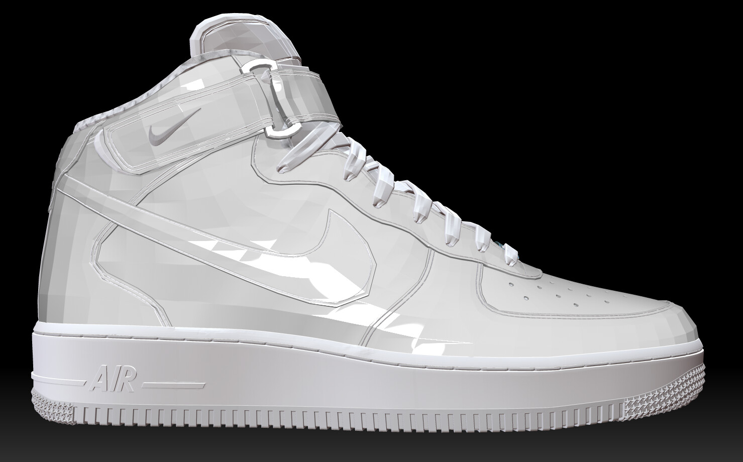 ArtStation NIKE AIR FORCE 1 HIGH low-poly Game Assets
