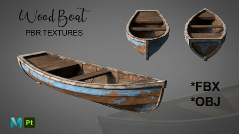 Wood Boat - 3D Model