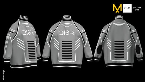Future Fashion DIOR Soroyama Turtleneck Sweater #001 - Clo 3D / Marvelous Designer + OBJ / DIGITAL FASHION