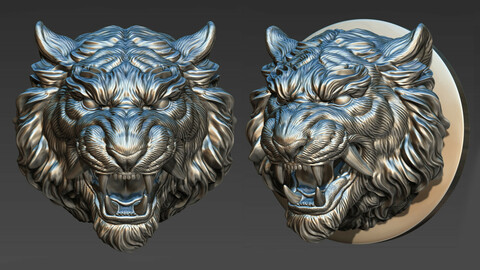 Tiger head in Japanese style