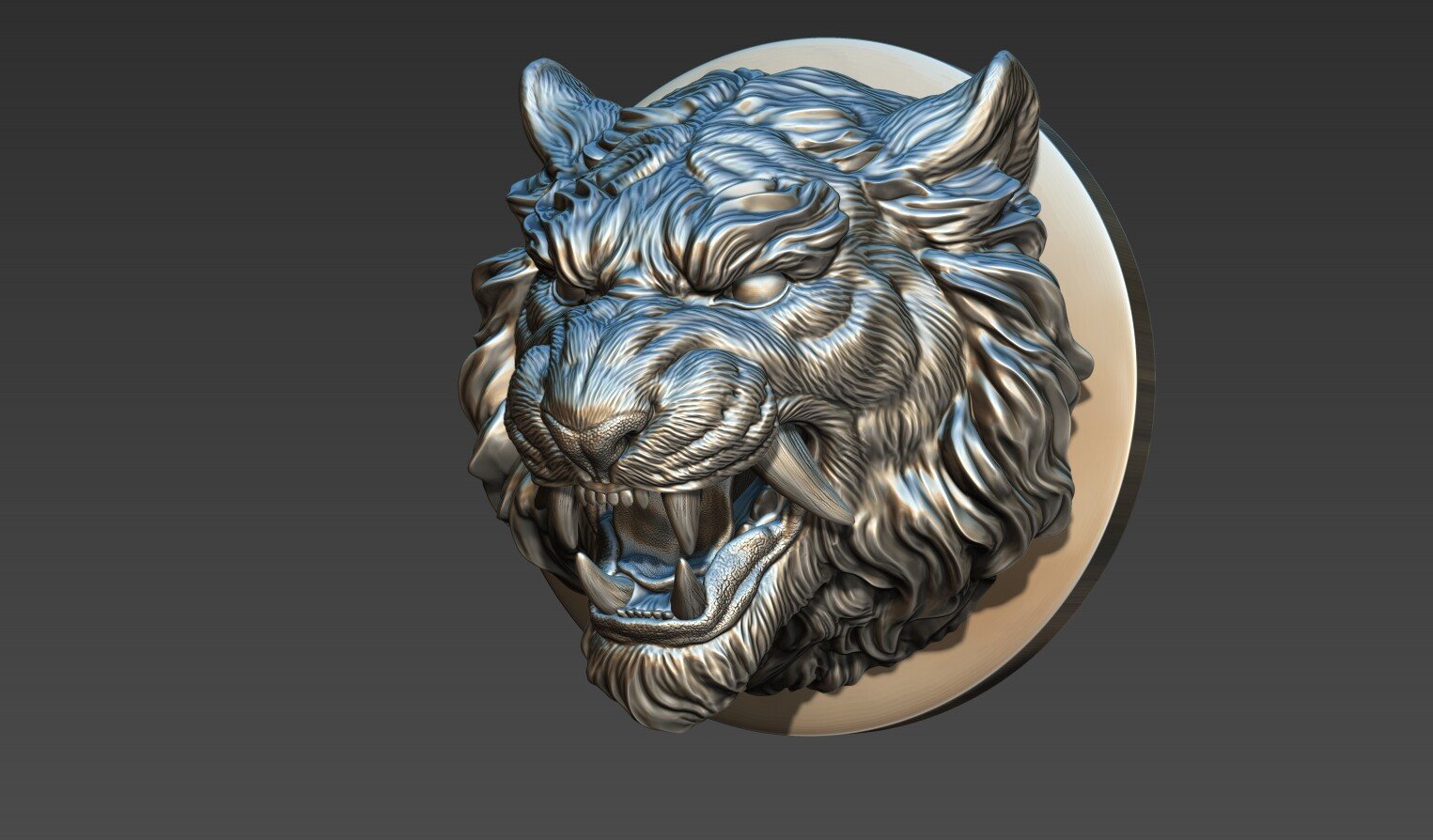 Tiger head free 3d model - download stl file