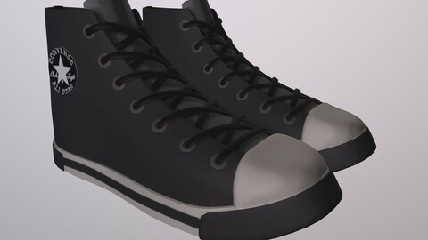 CONVERSE SHOES DARK STYLE low-poly