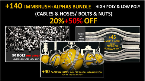+140 IMMBRUSH+ALPHAS BUNDLE (CABLES & HOSES/BOLTS& NUTS)