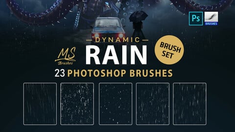 Rain Photoshop Brushes | MS Brushes