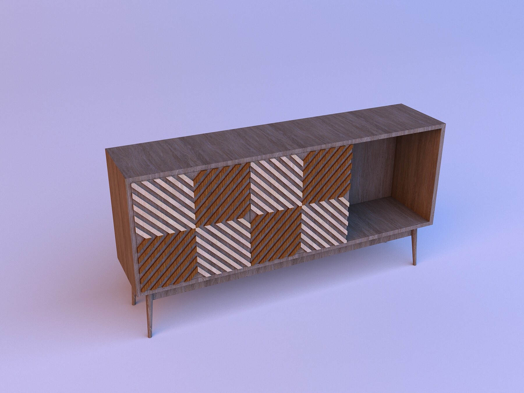 ArtStation Wood sideboard Game Assets