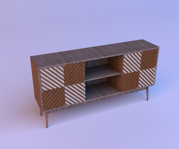 ArtStation Wood sideboard Game Assets