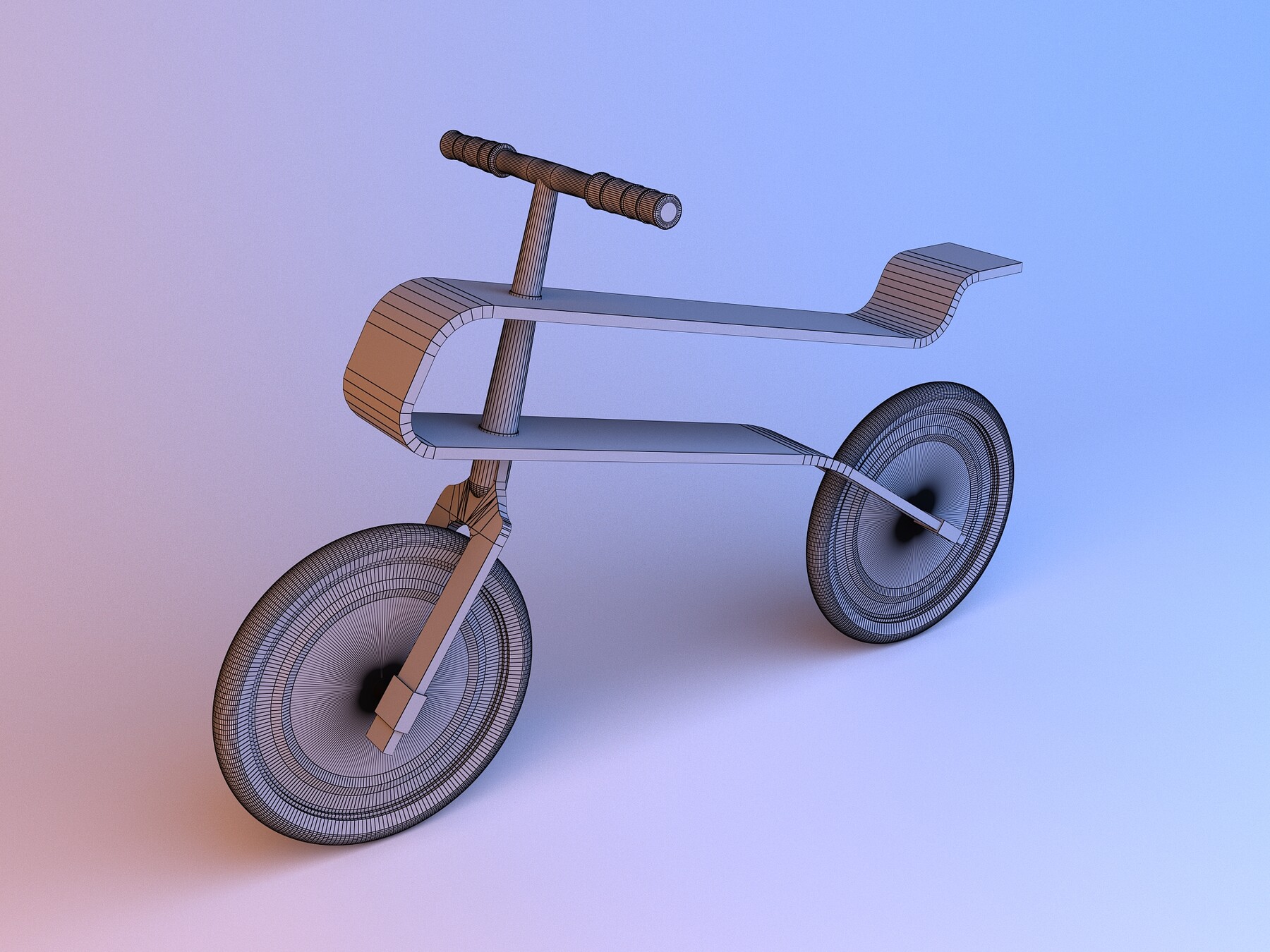 ArtStation Wooden balance bike Game Assets