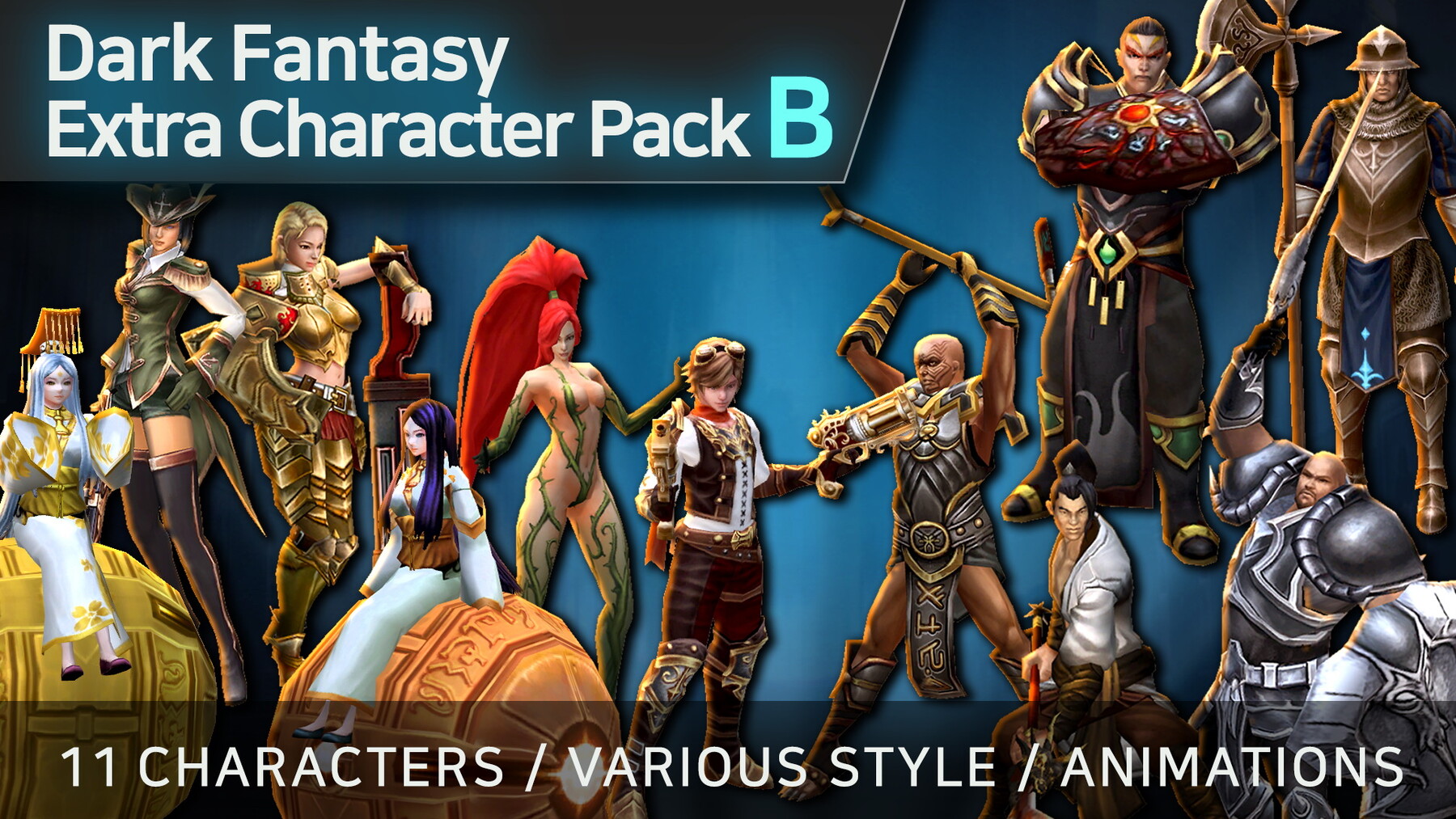 ArtStation - Dark Fantasy Extra Character Pack B | Game Assets