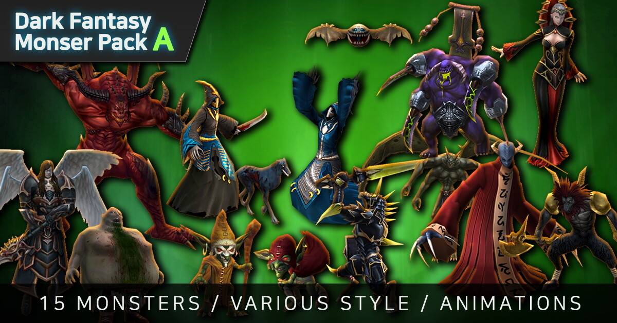 ArtStation - Dark Fantasy Monster Pack A | Game Assets