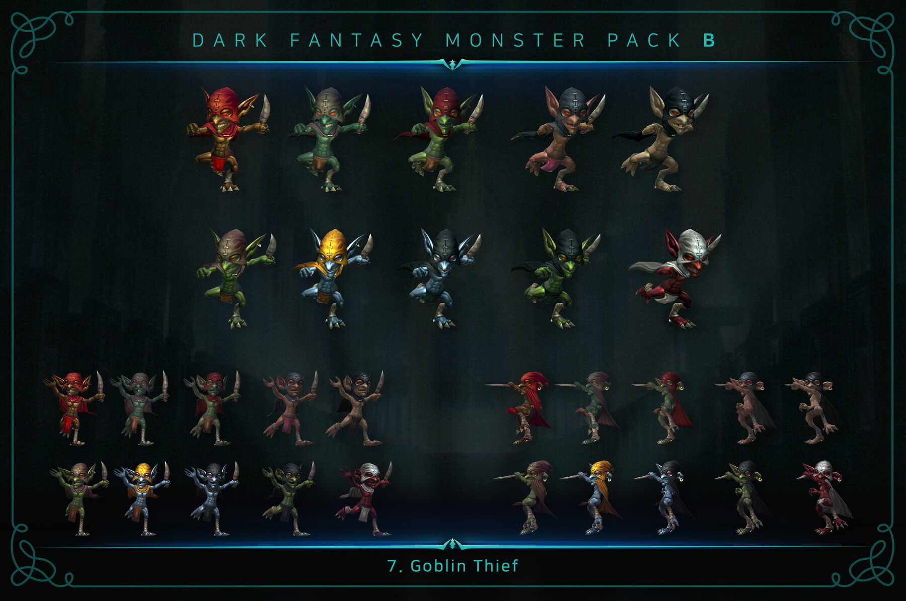 ArtStation - Dark Fantasy Monster Pack B | Game Assets