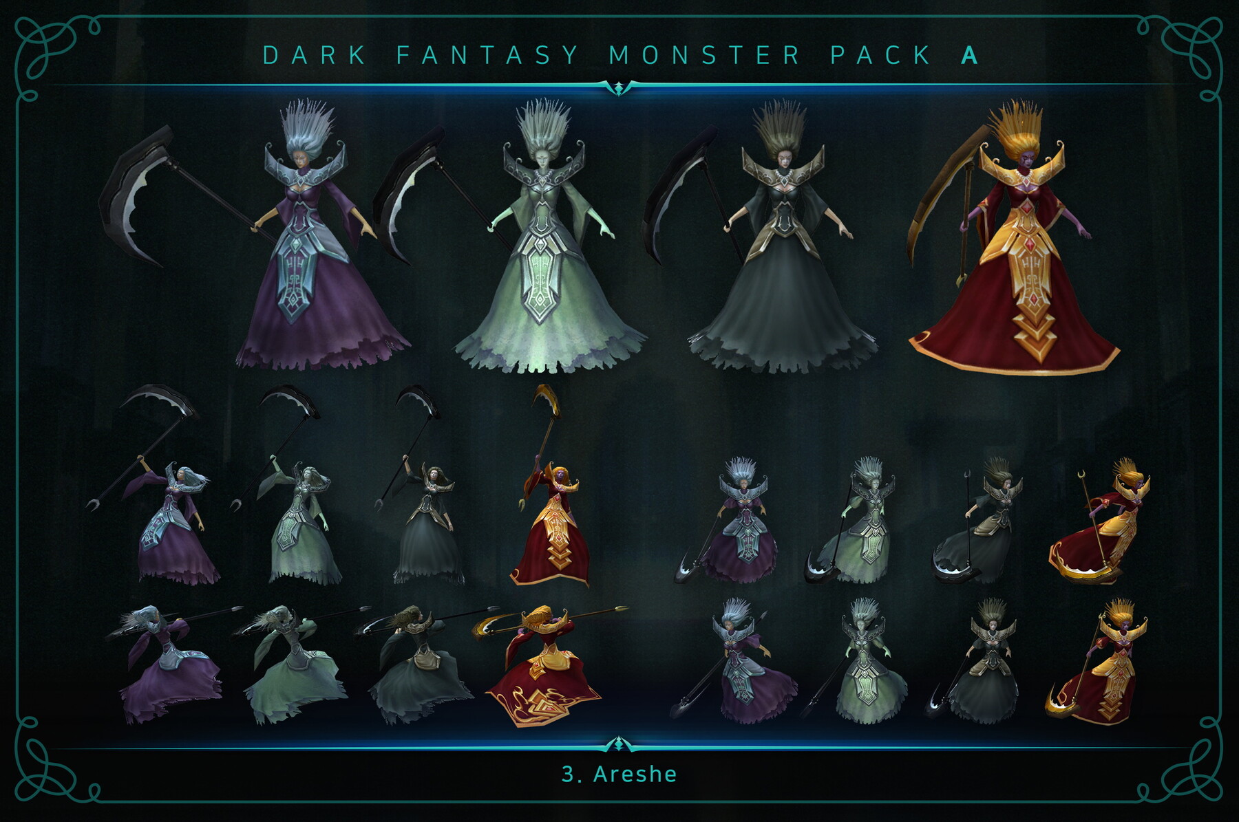 ArtStation - Dark Fantasy Monster Pack A | Game Assets