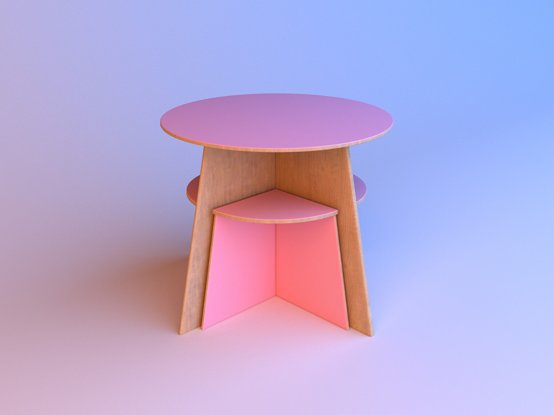 ArtStation Set of designer childrens furniture Game Assets