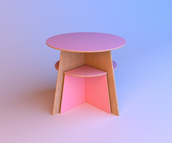 ArtStation Set of designer childrens furniture Game Assets