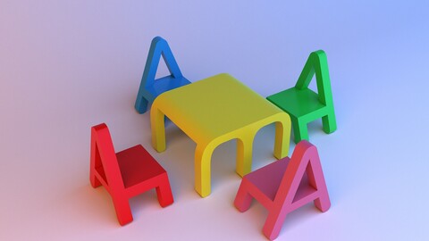 Alphabet childs set furniture