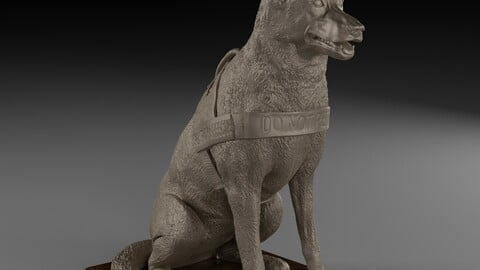 sitting shepherd of special forces 3D print model