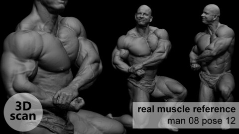 3D scan real extreme muscleanatomy Man08 pose 12