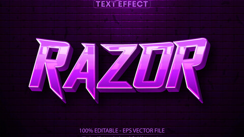 Purple text effect, editable shiny purple text style