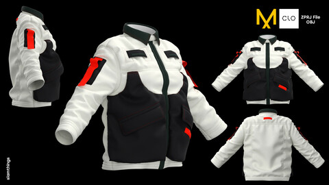 Future Fashion Jacket #004 - Clo 3D / Marvelous Designer + OBJ / DIGITAL FASHION
