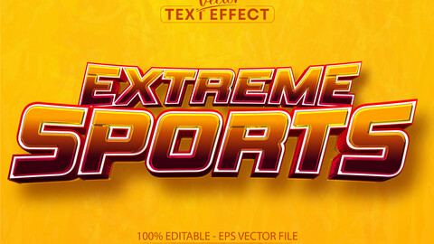 Sport text effect, editable extreme sports text and game text style