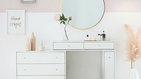 Laurent extended storage vanity set