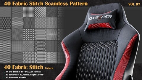 40 Fabric Stitch Seamless Pattern - VOL 07