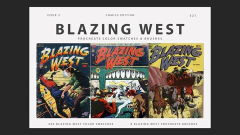 The Blazing West Comic Series Procreate Brushes