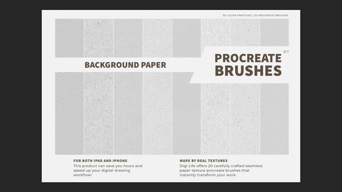 Background Paper Texture Procreate Brushes