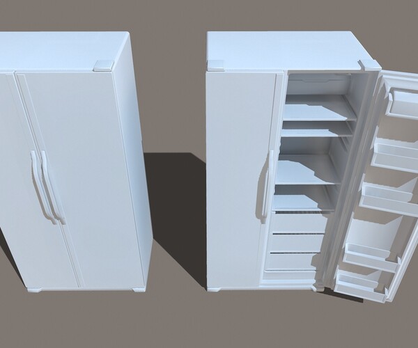 ArtStation Double door fridge Game Assets