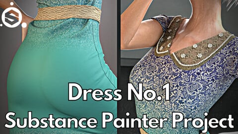 Female dress No.1 : Substance Painter (.SPP)