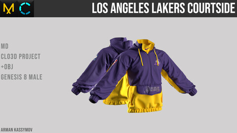 Los Angeles Lakers Courtside Marvelous designer Project | + .obj