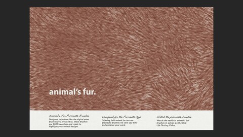 Animal's Fur Texture Procreate Brushes