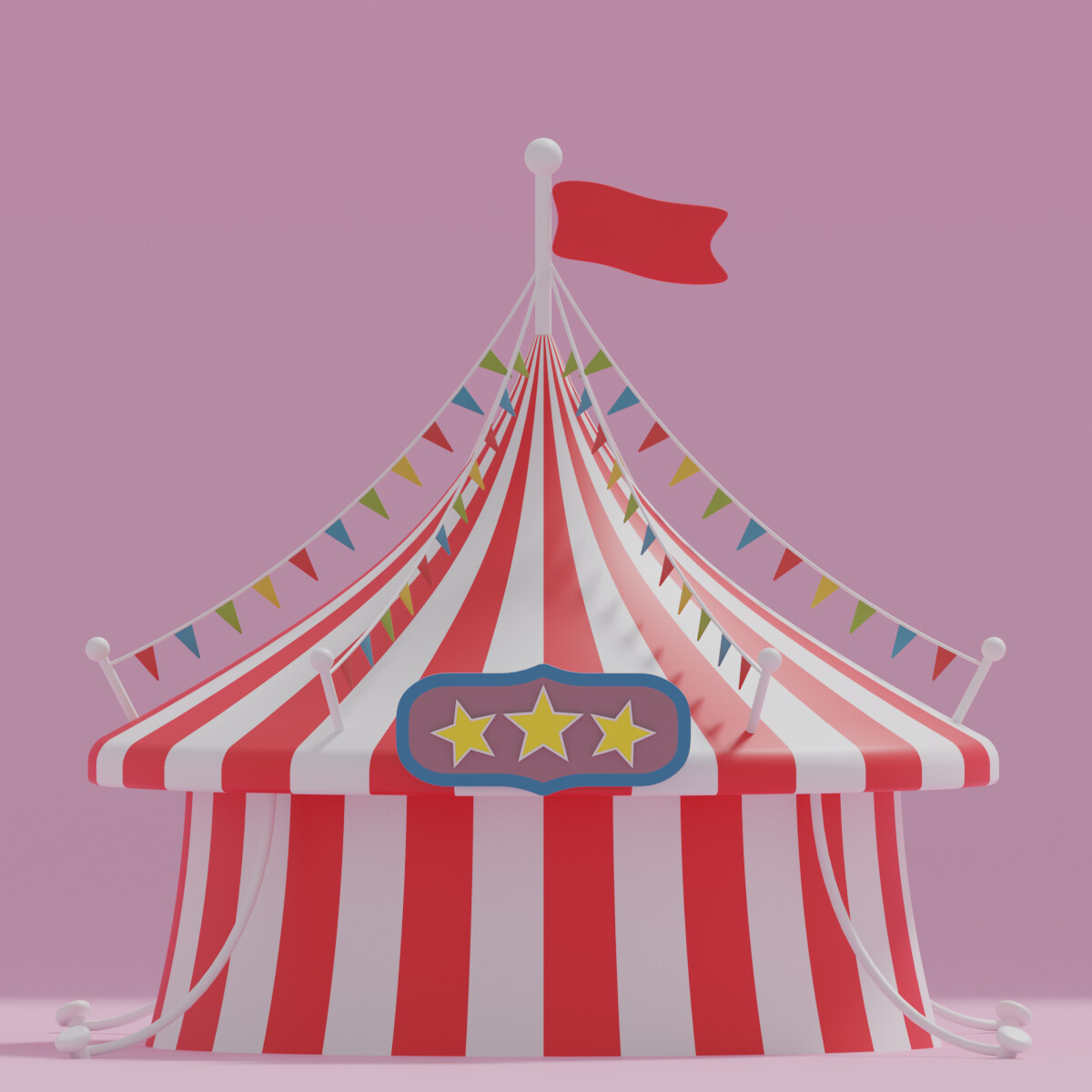 ArtStation - Cartoon Circus Tent 2 3D model | Resources