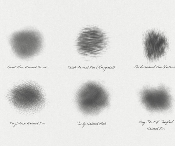 ArtStation Animal Fur (Graphite Pencil) Procreate Kit Brushes