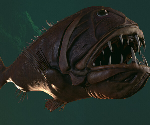 ArtStation - Fish Monster - Sabertooth | Game Assets