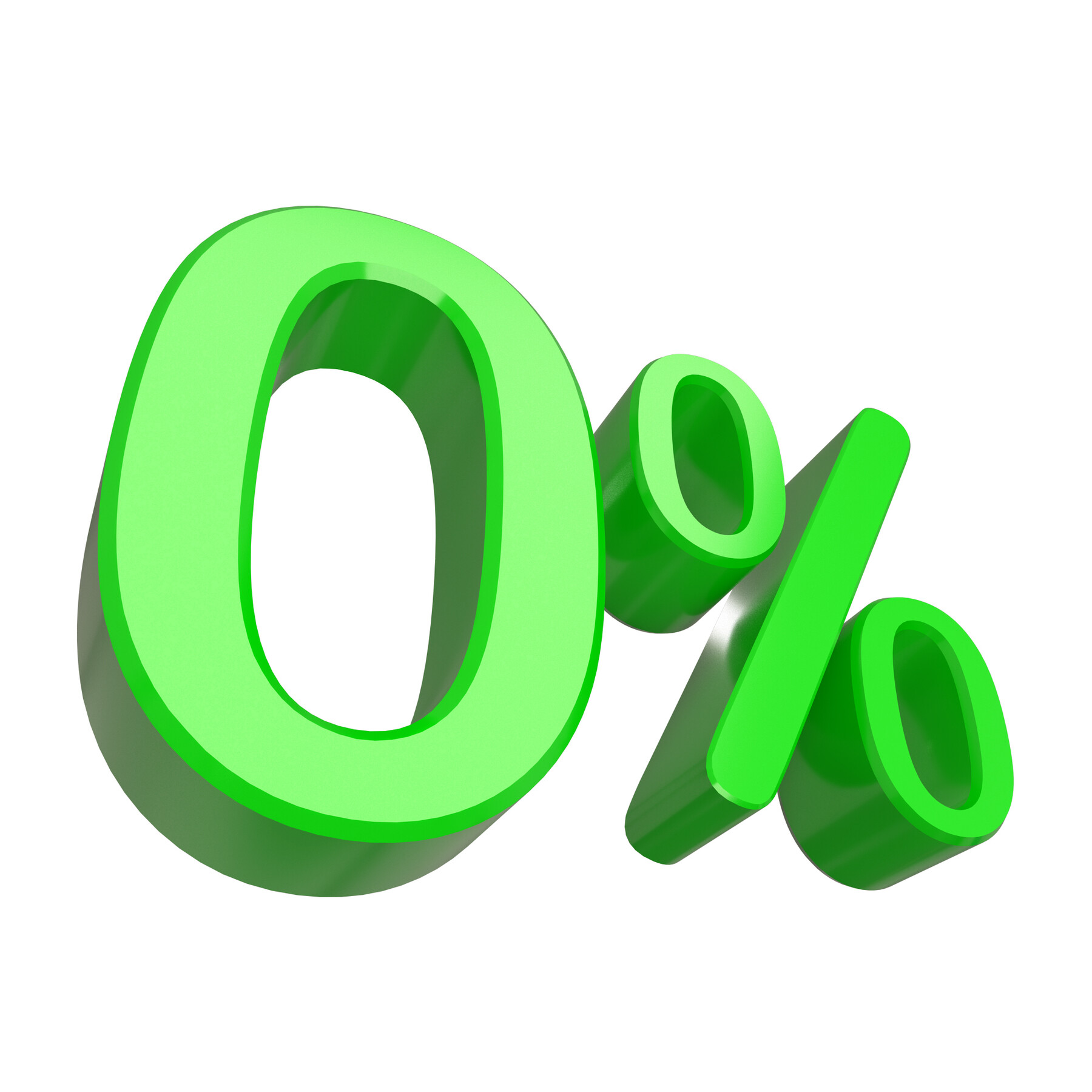 Green zero. Zero зеленый. Ноль процентов. Zero percent. 0% Green 3d.