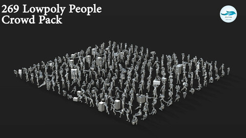 Crowd Set-05 269 Lowpoly People