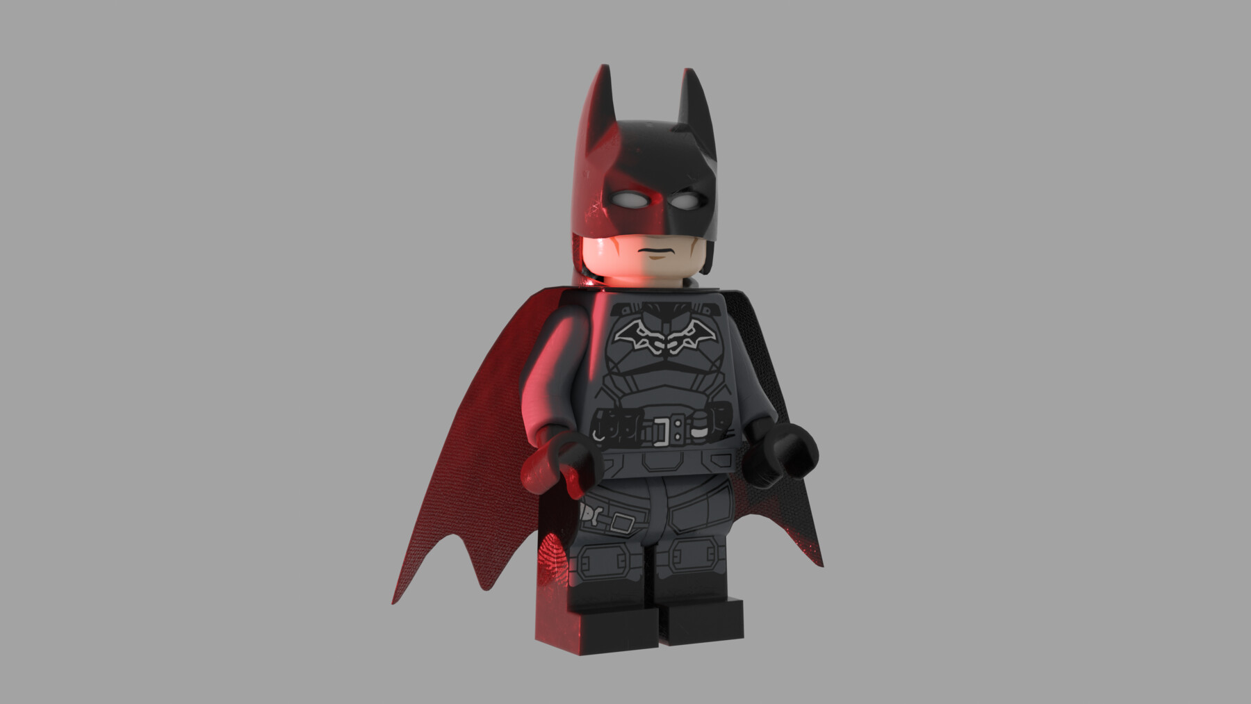 The Batman (2022) LEGO figure decal for MECABRICKS/BLENDER