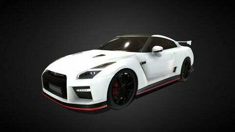 Nissan GTR R35 NISMO 3D MODEL Game Asset low poly