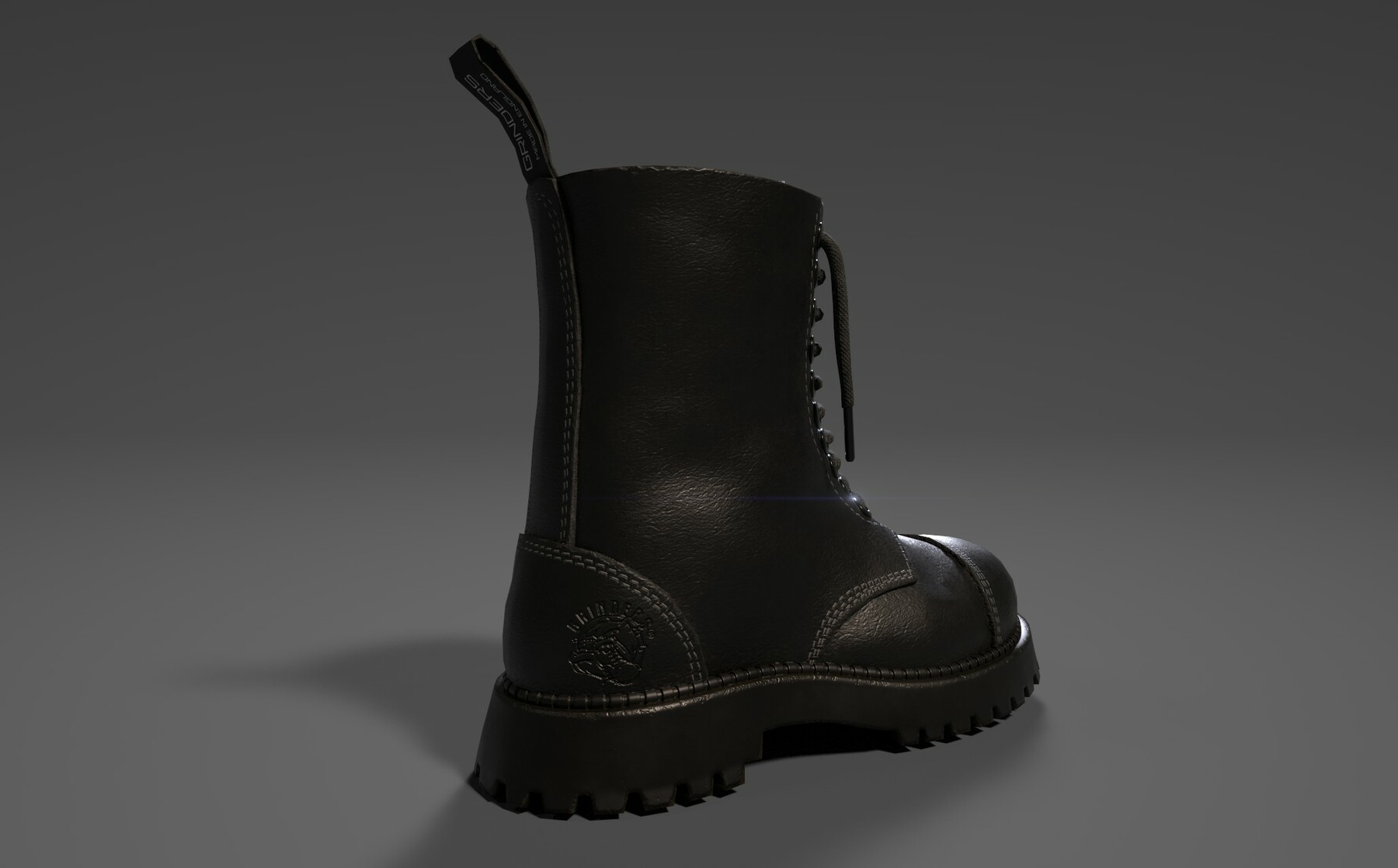 ArtStation Grinders Boots Stag LOW Game Assets