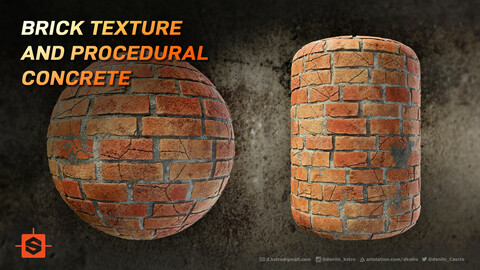 Bricks and concrete base - Procedural Texture